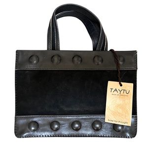 Taytu Mini Black Opera Bag Made of Hand-Crafted Ethiopian Highland Leather